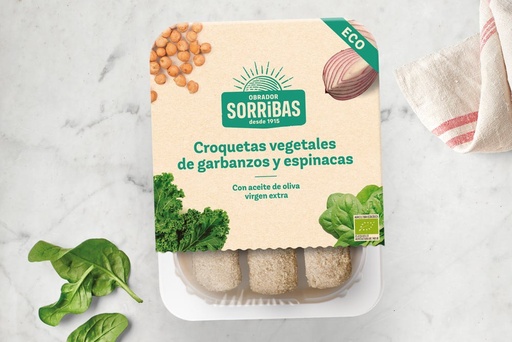 [1641] Croquetas Veganas de Garbanzos y Espinacas Bio