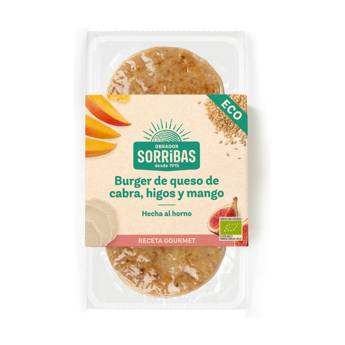 [1455] Hamburguesa Seitán, Queso de cabra, Higos y Mango Bio