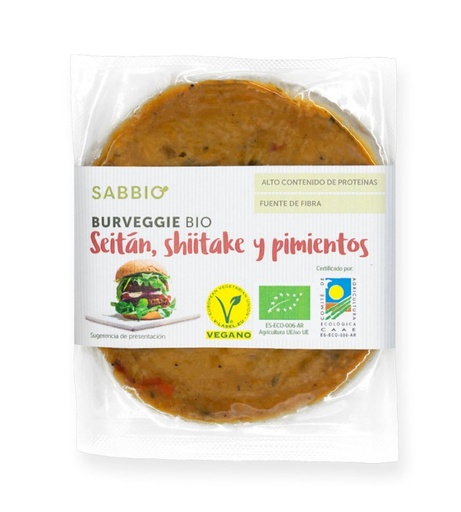 [1345] Burveggie de Seitán Shiitake y Pimientos Bio