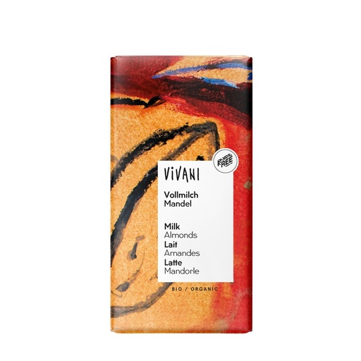 [1299] Chocolate con leche 34% cacao con Almendras enteras Bio