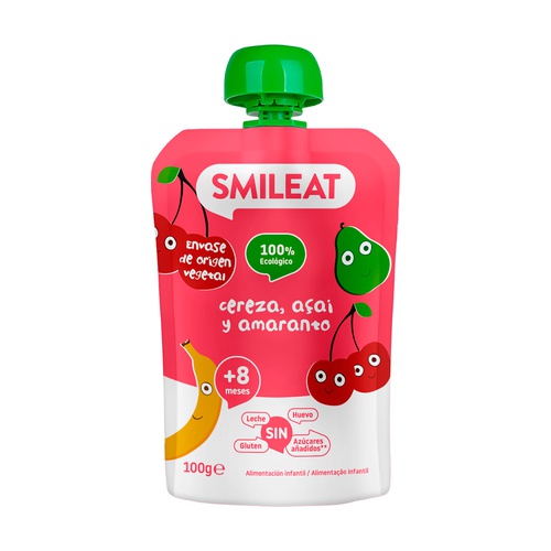 [1182] Pouch de Cereza, Açai y Amaranto Bio 8m+