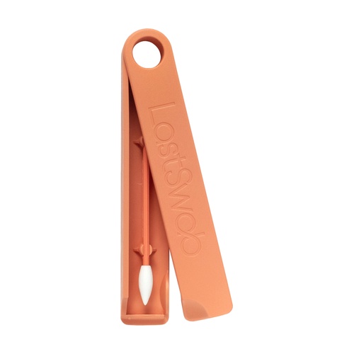 [1148] Bastoncillo maquillaje reutilizable + caja - Coral