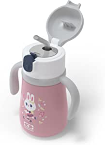 [1063] Botella Isotérmica con pajita 360ml Monbento Bunny Rosa