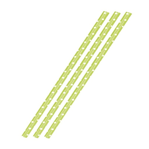 [862] Pajitas de Papel verdes y puntos blancos