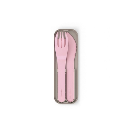 [834] Cubiertos Pocket Biodegradables Rosa Pastel