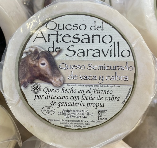 [633] Queso Semicurado de Vaca y Cabra se Saravillo