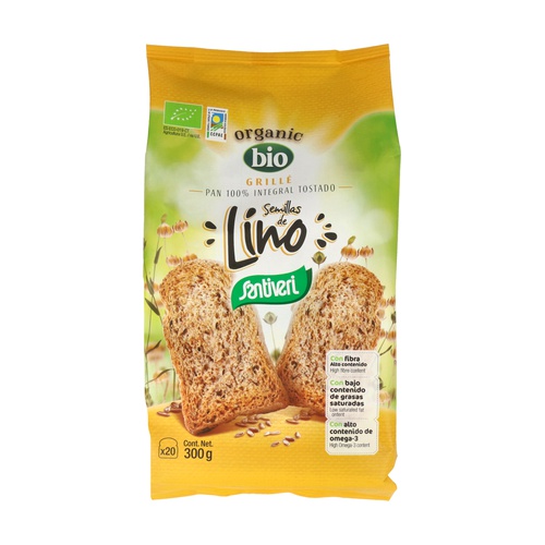 [385] Pan tostado de Lino Bio