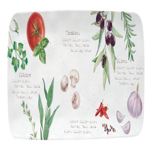 [4078] Fuente alargada de Porcelana Home & Kitchen