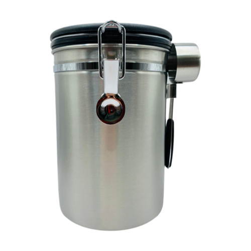 [3993] Lata para guardar Café + Cuchara de Acero Inoxidable