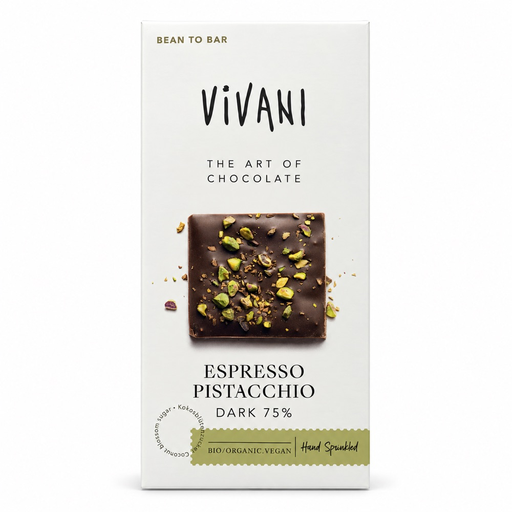 [4804] Chocolate Negro 75% Espresso Pistacho Bio