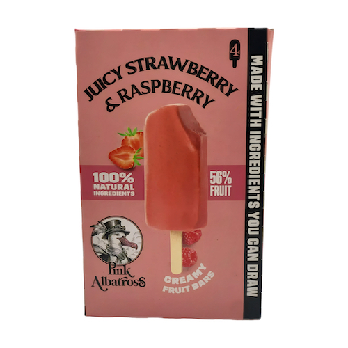 [3866] Helado Polo Fresa y Frambuesa (4 unidades) - CONGELADO